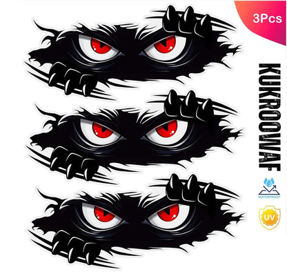 Sticker Master 3’lü Peeking Monster Sticker Seti – Su Geçirmez 3D Tarz Vinil Çıkartma Etiket Yapıştırma Sticker Master