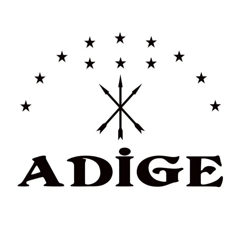 Sticker Master Adige Çerkez Bayrağı Sticker – Araba, Motosiklet, Kask, Laptop ve Cam İçin – 20x15 cm Sticker Master