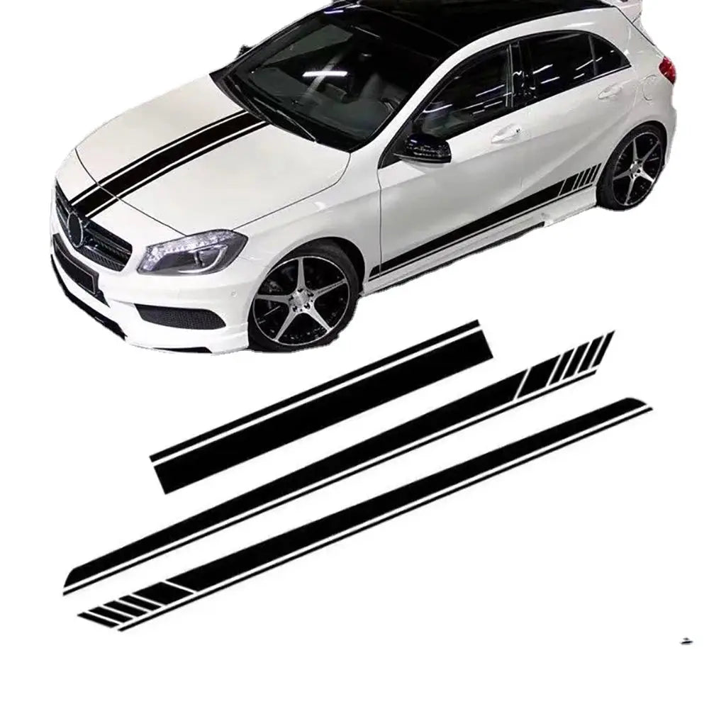 Sticker Master Araba Vinil Uzun Şerit Kaput & Kapı Sticker Seti Etiket Çıkartma Sticker Master