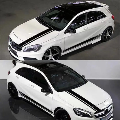 Sticker Master Araba Vinil Uzun Şerit Kaput & Kapı Sticker Seti Etiket Çıkartma Sticker Master