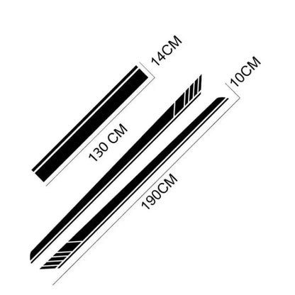 Sticker Master Araba Vinil Uzun Şerit Kaput & Kapı Sticker Seti Etiket Çıkartma Sticker Master