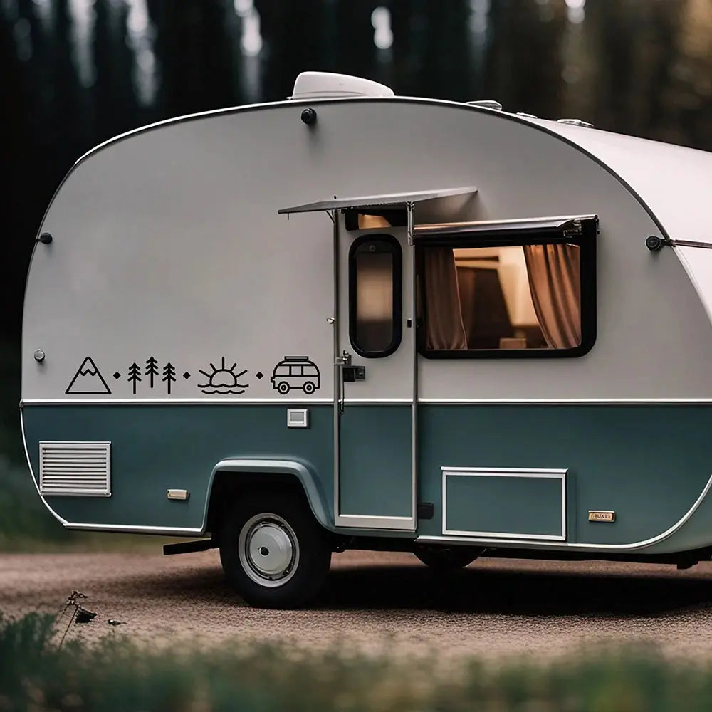 Sticker Master Doğa & Kamp Karavan Stickerı (Vanlife) Sticker Master