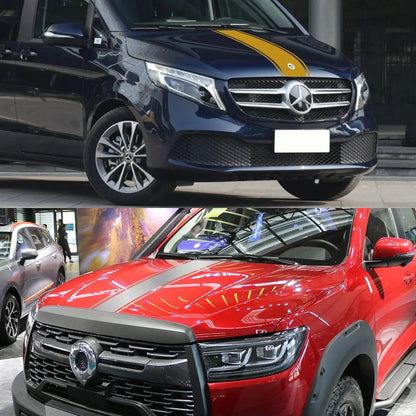 Sticker Master Evrensel Kaput Şerit Araba Sticker Set Oto Araç Çıkartma Etiket Sticker Master