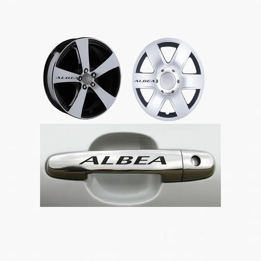 Sticker Master Fiat Albea Kapı Kolu Jant Oto Araç Sticker Etiket - 10 Adet Sticker Master
