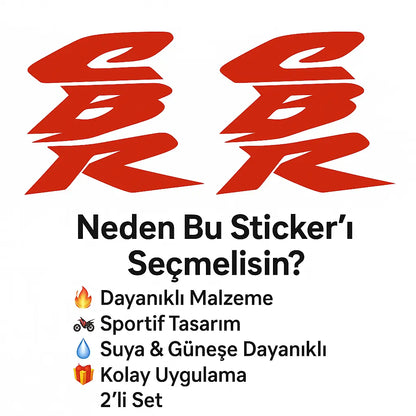 Sticker Master Honda Cbr Sticker Motor Çıkartma Etiket 2 Adet Sticker Master
