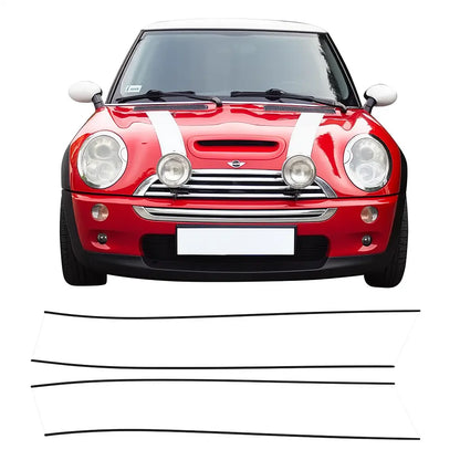 Sticker Master Mini R53 Cooper S Bonnet Stripes Ön Şerit Sticker Etiket - 2 Parça Sticker Master