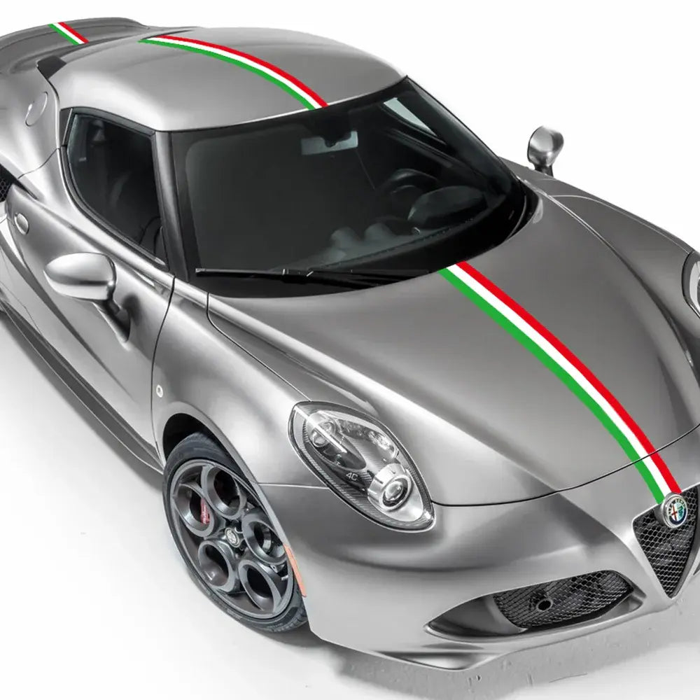 Sticker Master Ulusal Bayrak Şerit İtalya Almanya Fransa Sticker Set Oto Araç Çıkartma Etiket (Alfa Romeo Modelleri İçin Uygun) Sticker Master