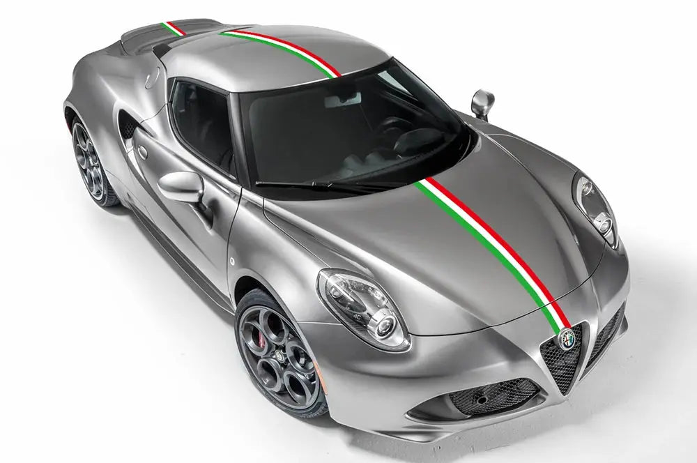 Sticker Master Ulusal Bayrak Şerit İtalya Almanya Fransa Sticker Set Oto Araç Çıkartma Etiket (Alfa Romeo Modelleri İçin Uygun) Sticker Master