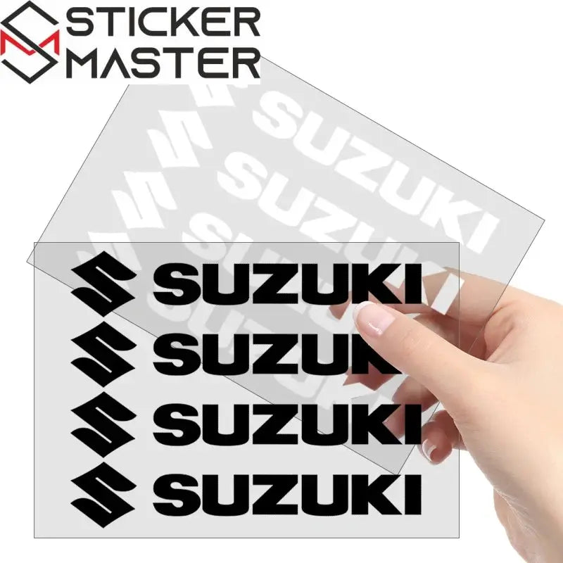 Suzuki Sticker Seti (4 Adet) | Kapı Kolu, Ayna ve Jant Logosu Sticker Master