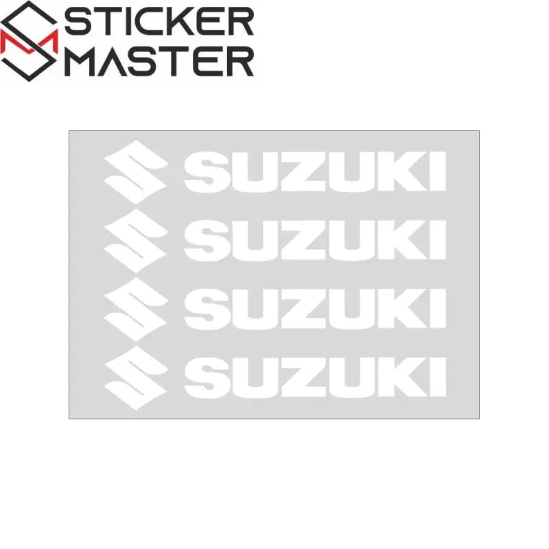 Suzuki Sticker Seti (4 Adet) | Kapı Kolu, Ayna ve Jant Logosu Sticker Master