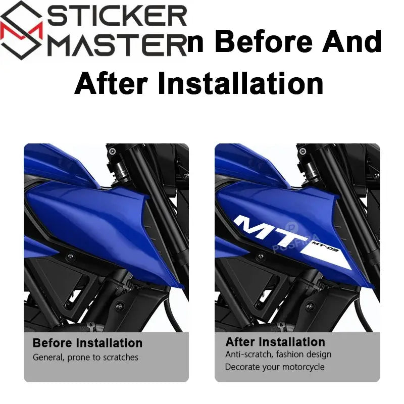 Yamaha MT-03 Sticker Hava Girişi Logo Seti | Sticker Master - Sticker Master