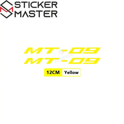 Yamaha MT-09 Sticker | 2014-2025 Tüm Kasalar İçin Jant ve Grenaj Yazısı (Çift) Sticker Master