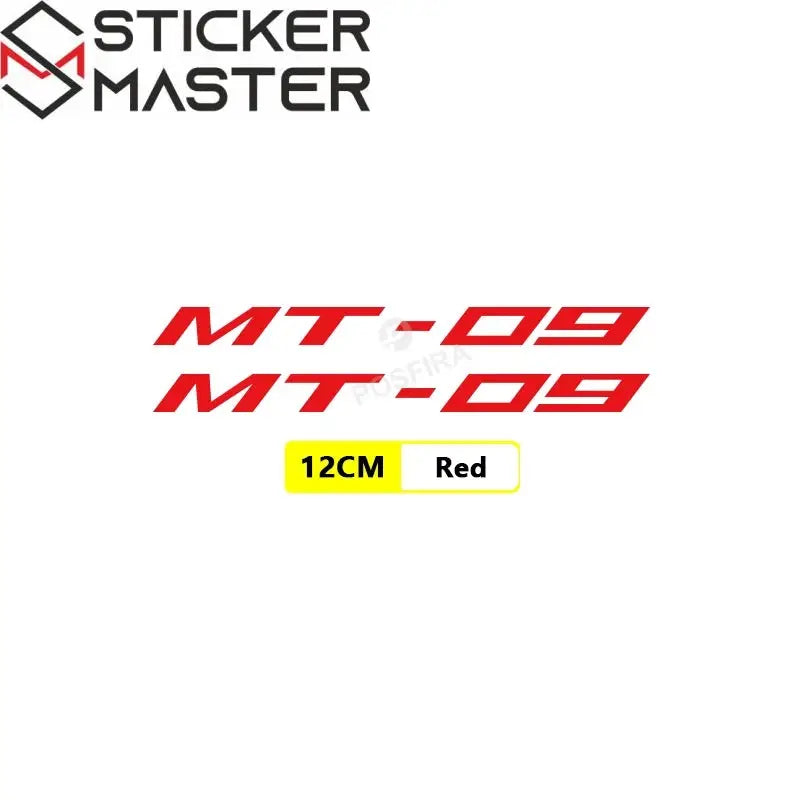 Yamaha MT-09 Sticker | 2014-2025 Tüm Kasalar İçin Jant ve Grenaj Yazısı (Çift) Sticker Master
