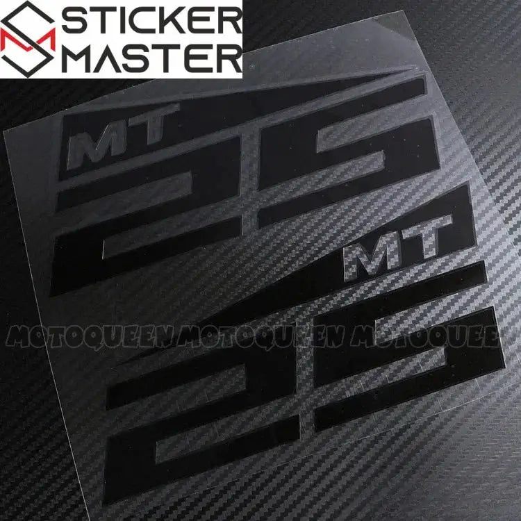 Yamaha MT Sticker Seti | MT-07, MT-09, MT-25 ve MT-03 İçin Depo Logosu (Çift) Sticker Master