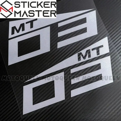 Yamaha MT Sticker Seti | MT-07, MT-09, MT-25 ve MT-03 İçin Depo Logosu (Çift) Sticker Master