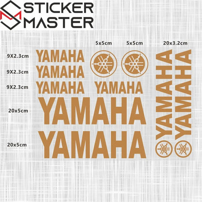 Sticker Master Yamaha Motosiklet ve Kask için Komple Vinil Sticker Seti - Sticker Master