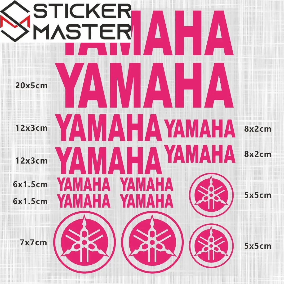 Sticker Master Yamaha Motosiklet ve Kask için Komple Vinil Sticker Seti - Sticker Master