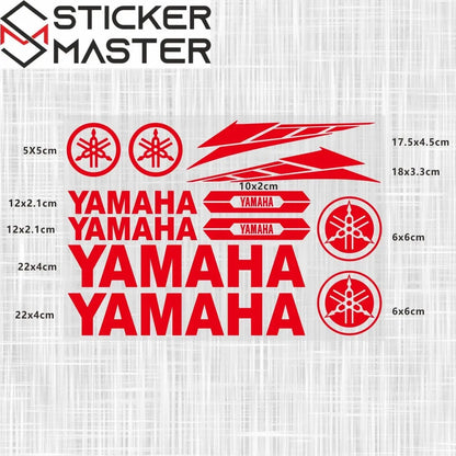 Sticker Master Yamaha Motosiklet ve Kask için Komple Vinil Sticker Seti - Sticker Master