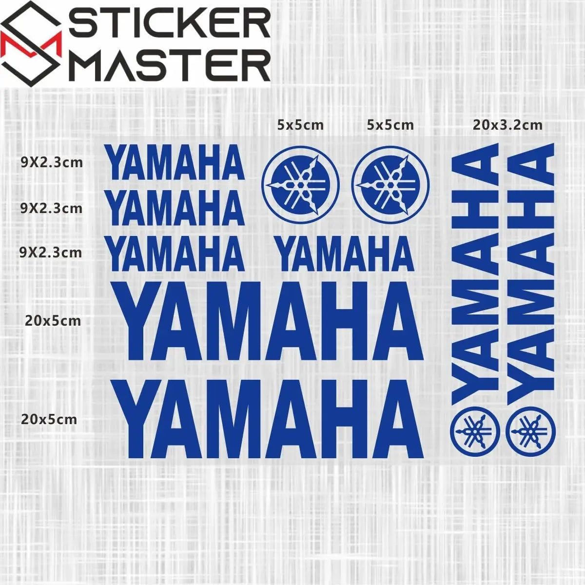 Sticker Master Yamaha Motosiklet ve Kask için Komple Vinil Sticker Seti - Sticker Master