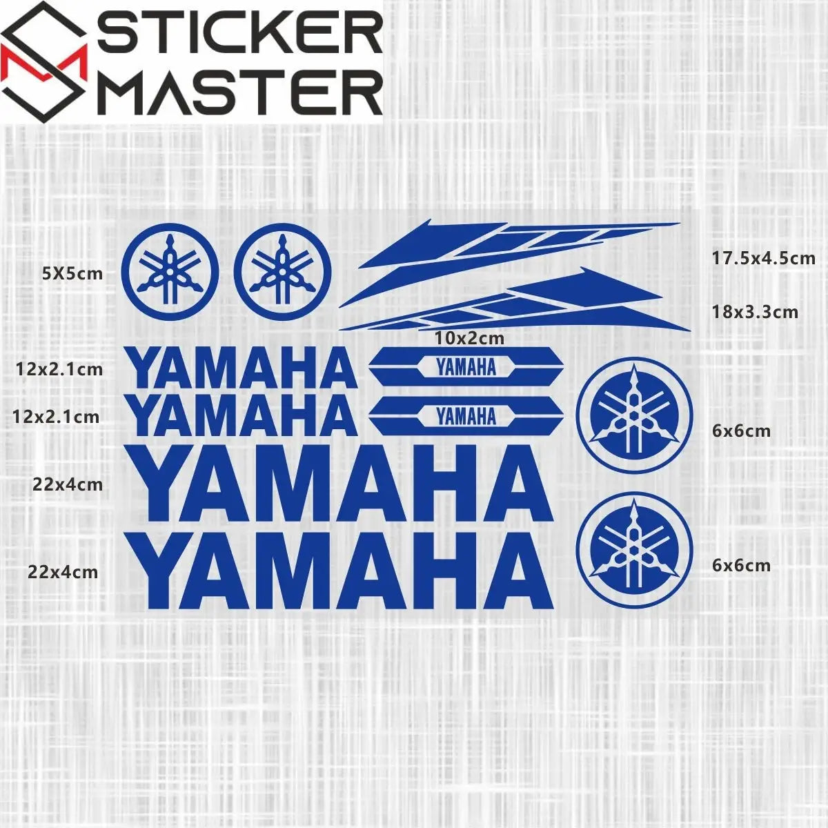 Sticker Master Yamaha Motosiklet ve Kask için Komple Vinil Sticker Seti - Sticker Master