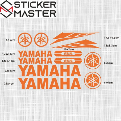 Sticker Master Yamaha Motosiklet ve Kask için Komple Vinil Sticker Seti - Sticker Master