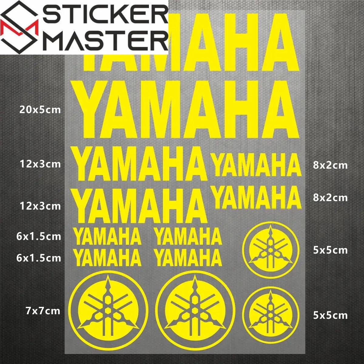 Sticker Master Yamaha Motosiklet ve Kask için Komple Vinil Sticker Seti - Sticker Master