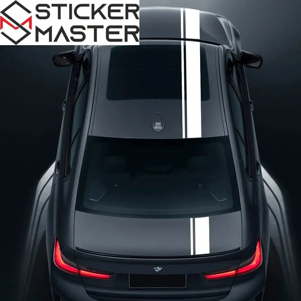Sticker Master Evrensel Uzun Yarış Şerit Sticker Seti (Kaput, Tavan, Bagaj) - Sticker Master