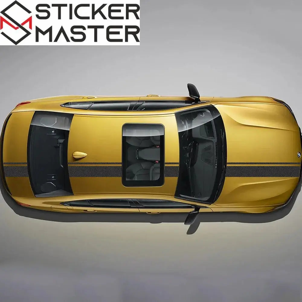 Sticker Master Evrensel Uzun Yarış Şerit Sticker Seti (Kaput, Tavan, Bagaj) - Sticker Master