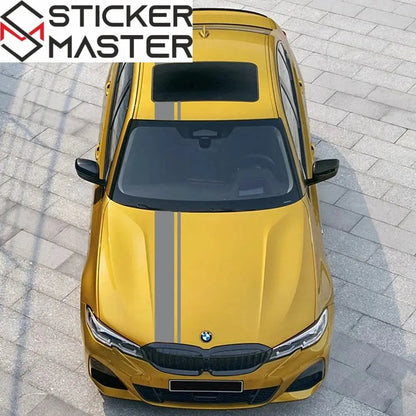 Sticker Master Evrensel Uzun Yarış Şerit Sticker Seti (Kaput, Tavan, Bagaj) - Sticker Master