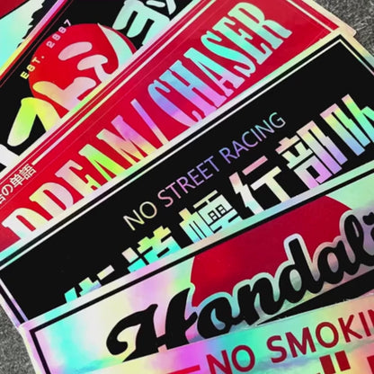 JDM Sticker Set | Vehicle and Motorcycle Compatible Holographic Package (24/48 Pieces)